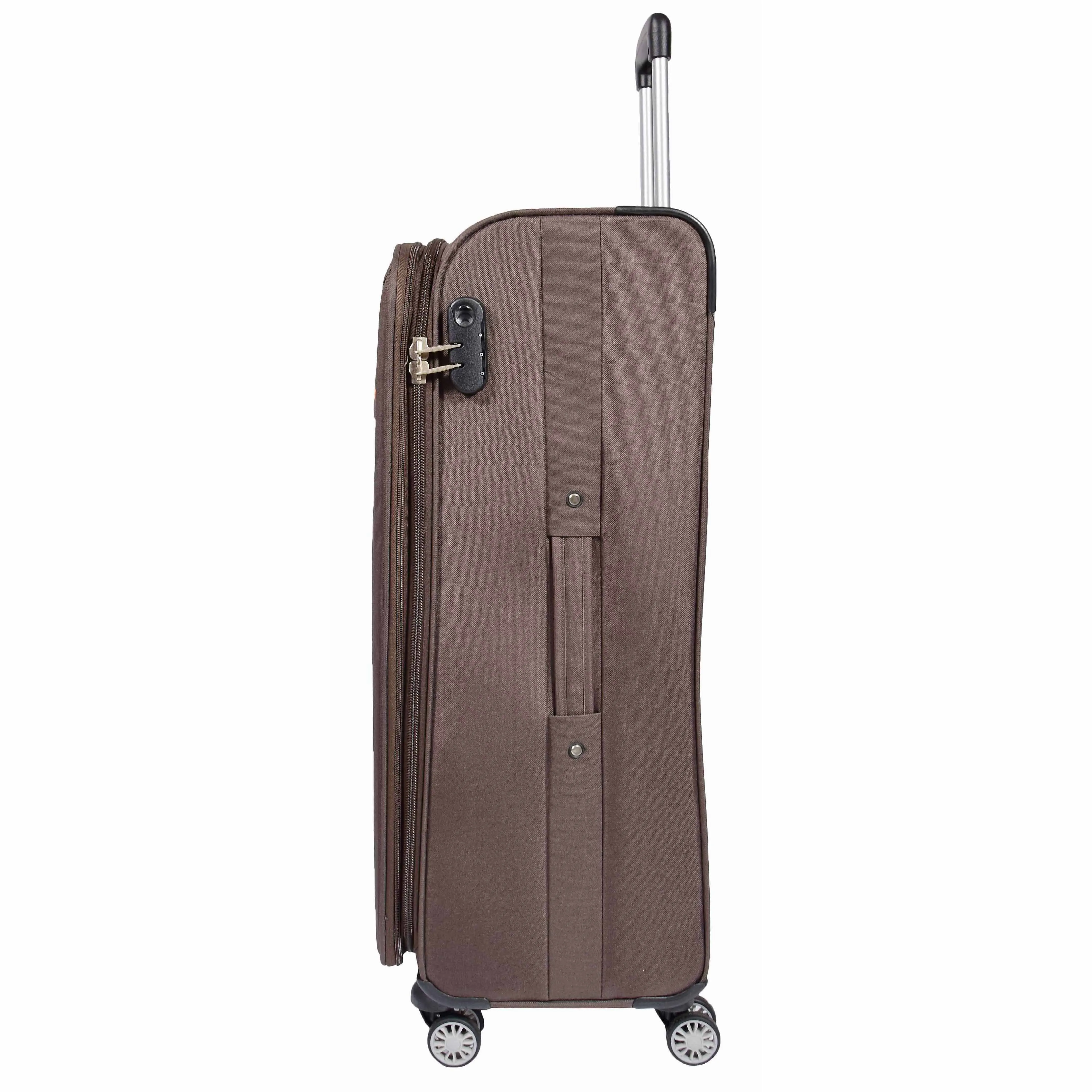 DR549 Expandable 8 Spinner Wheel Soft Luggage Brown