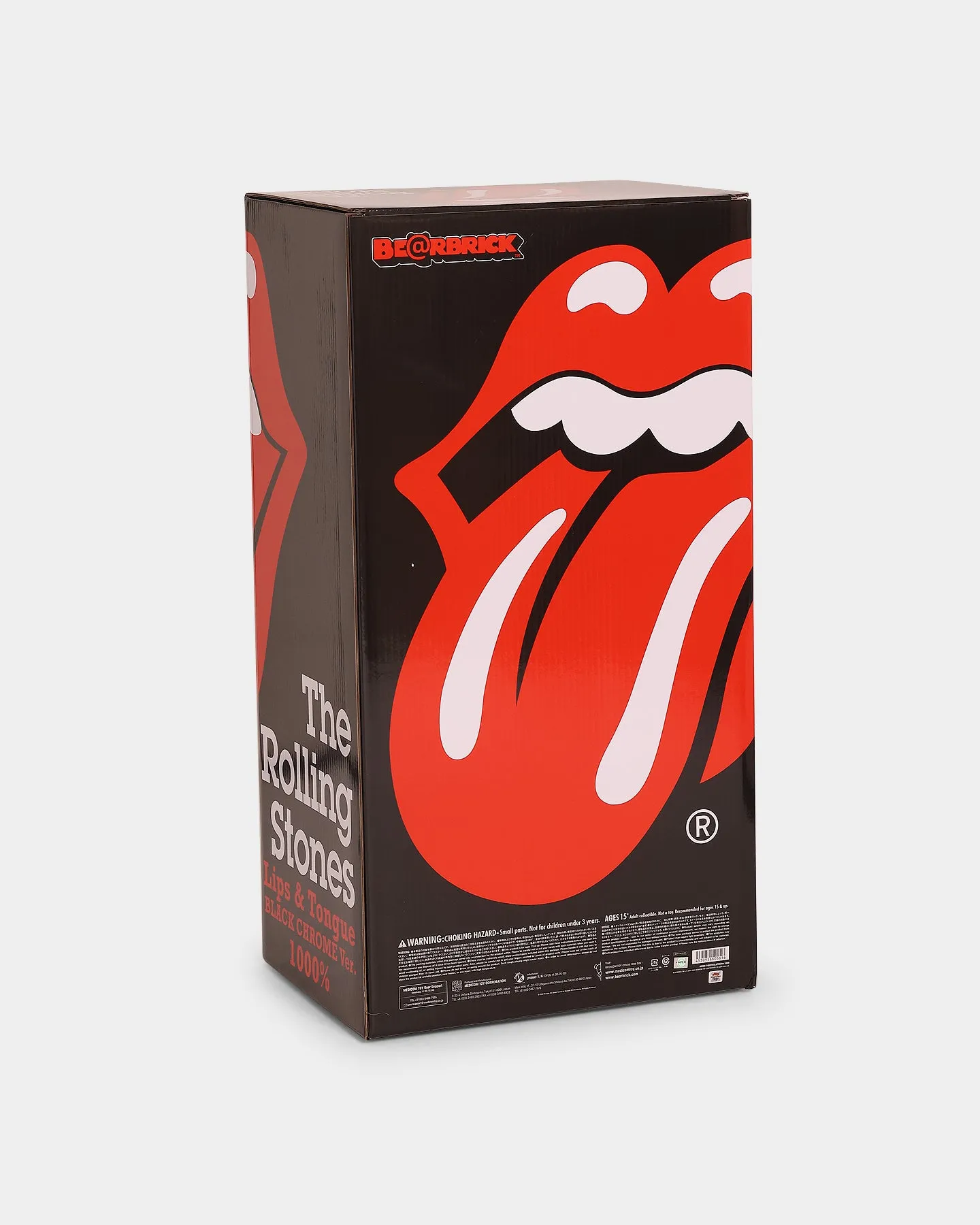 Medicom Toy Be@Rbrick X The Rolling Stones Lip & Tongue 1000% Figure Black