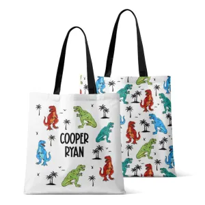 Personalized Tote Bags | Tropical T-Rex