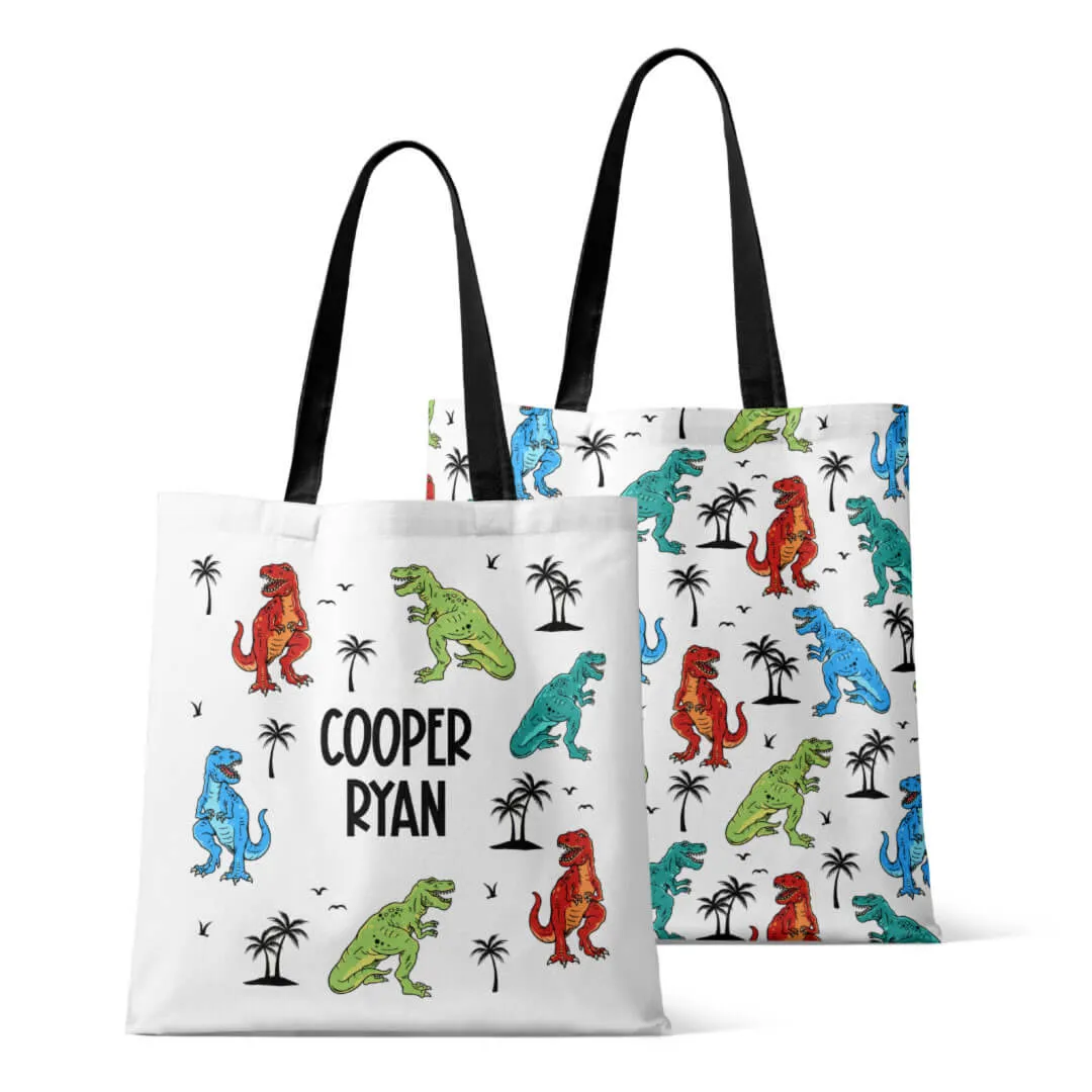 Personalized Tote Bags | Tropical T-Rex