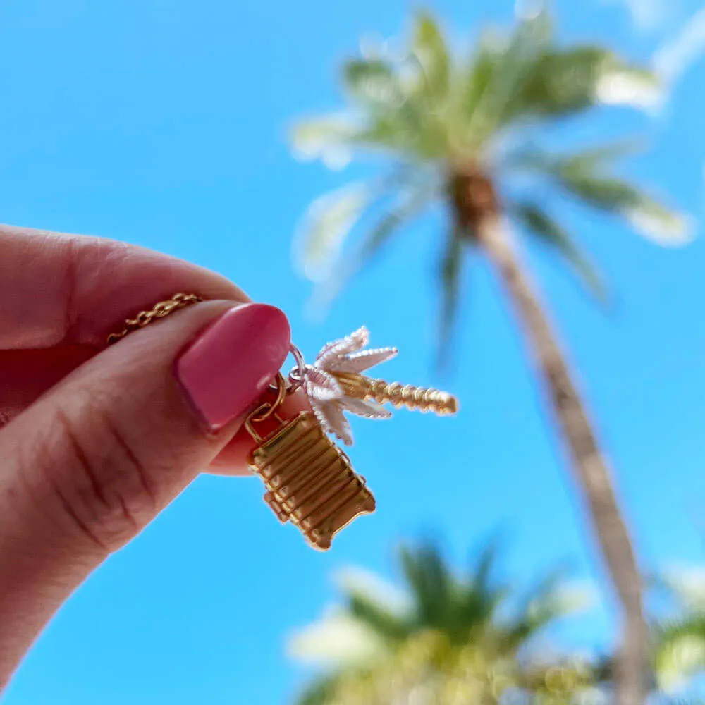 Smart Suitcase Charm Gold Large