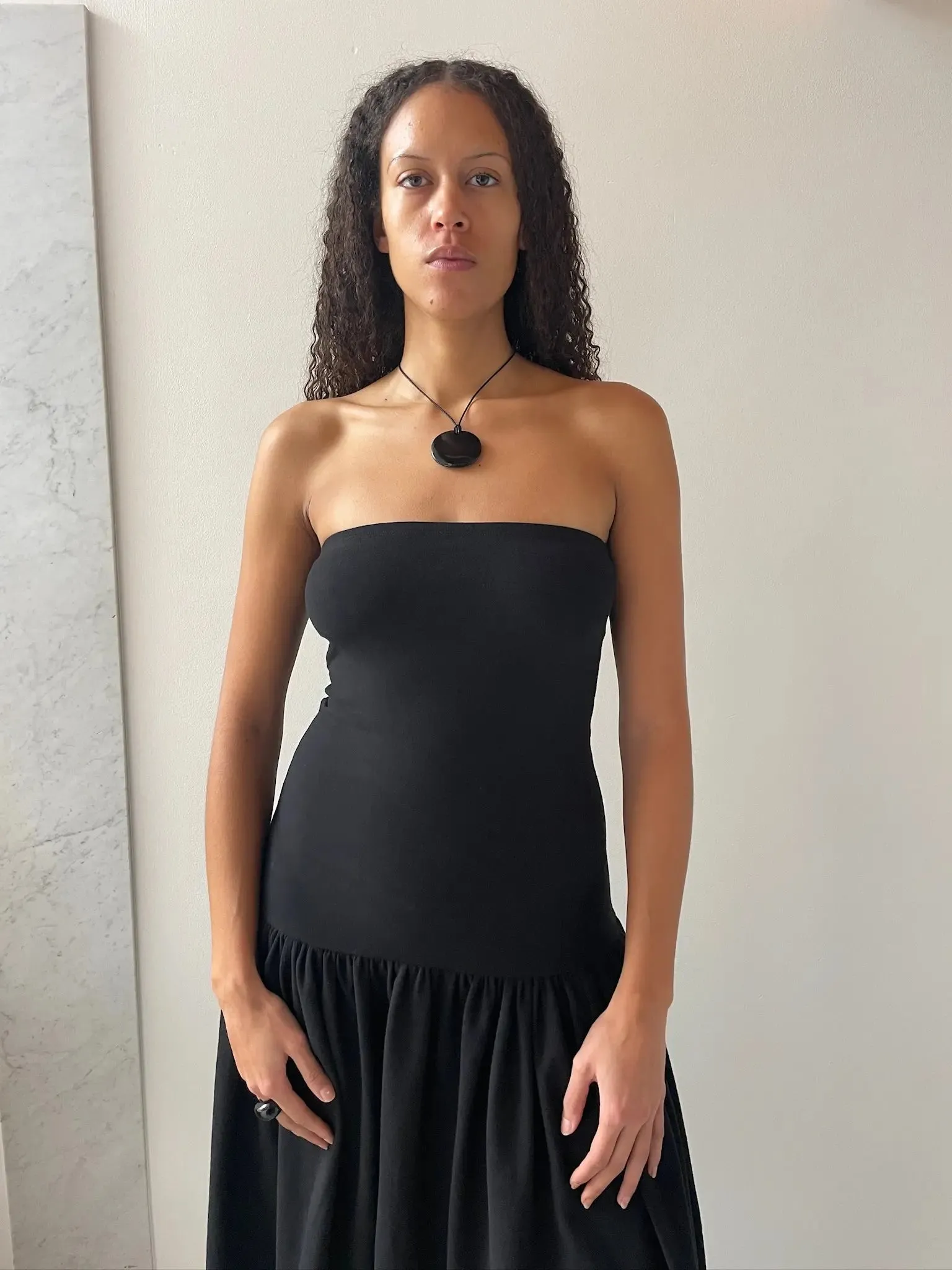 The Tube Dropwaist Convertible Dress, Black