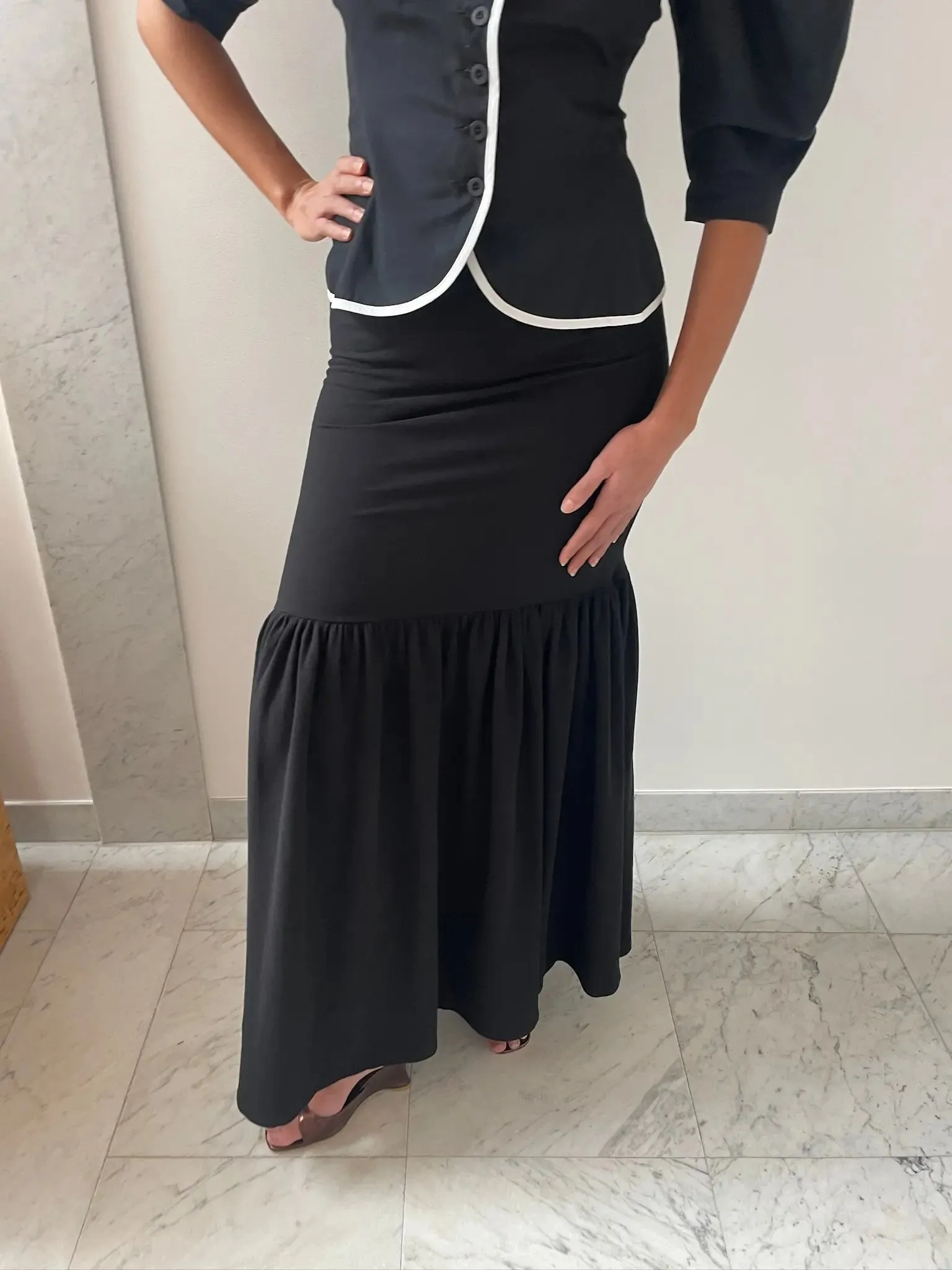 The Tube Dropwaist Convertible Dress, Black