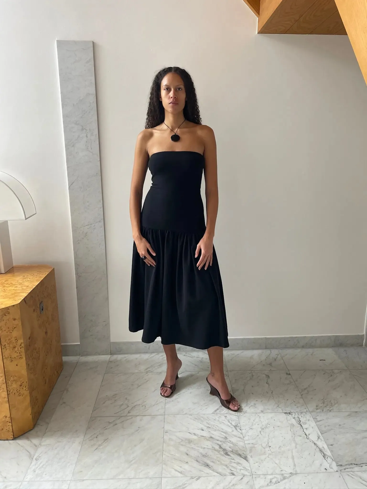The Tube Dropwaist Convertible Dress, Black