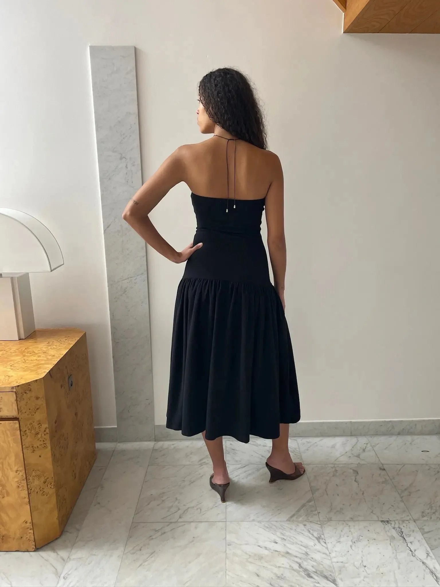 The Tube Dropwaist Convertible Dress, Black