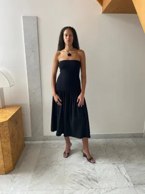 The Tube Dropwaist Convertible Dress, Black