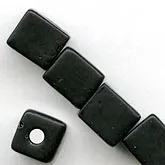 Vintage black matte cubes 6x6mm. Czechoslovakia Pkg of 10. b11-bw-0891